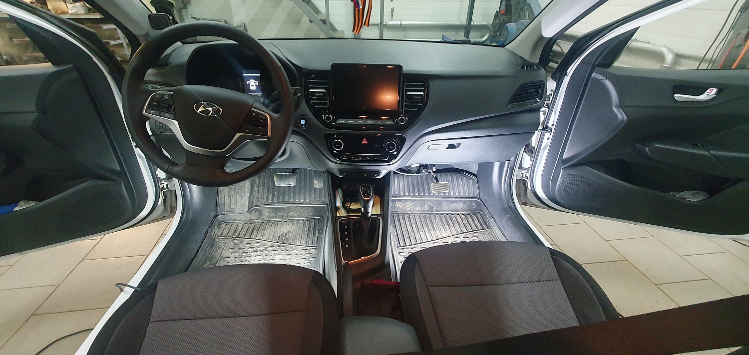 Установка тросовых педалей на Hyundai Solaris (автомат, 1шт.)
