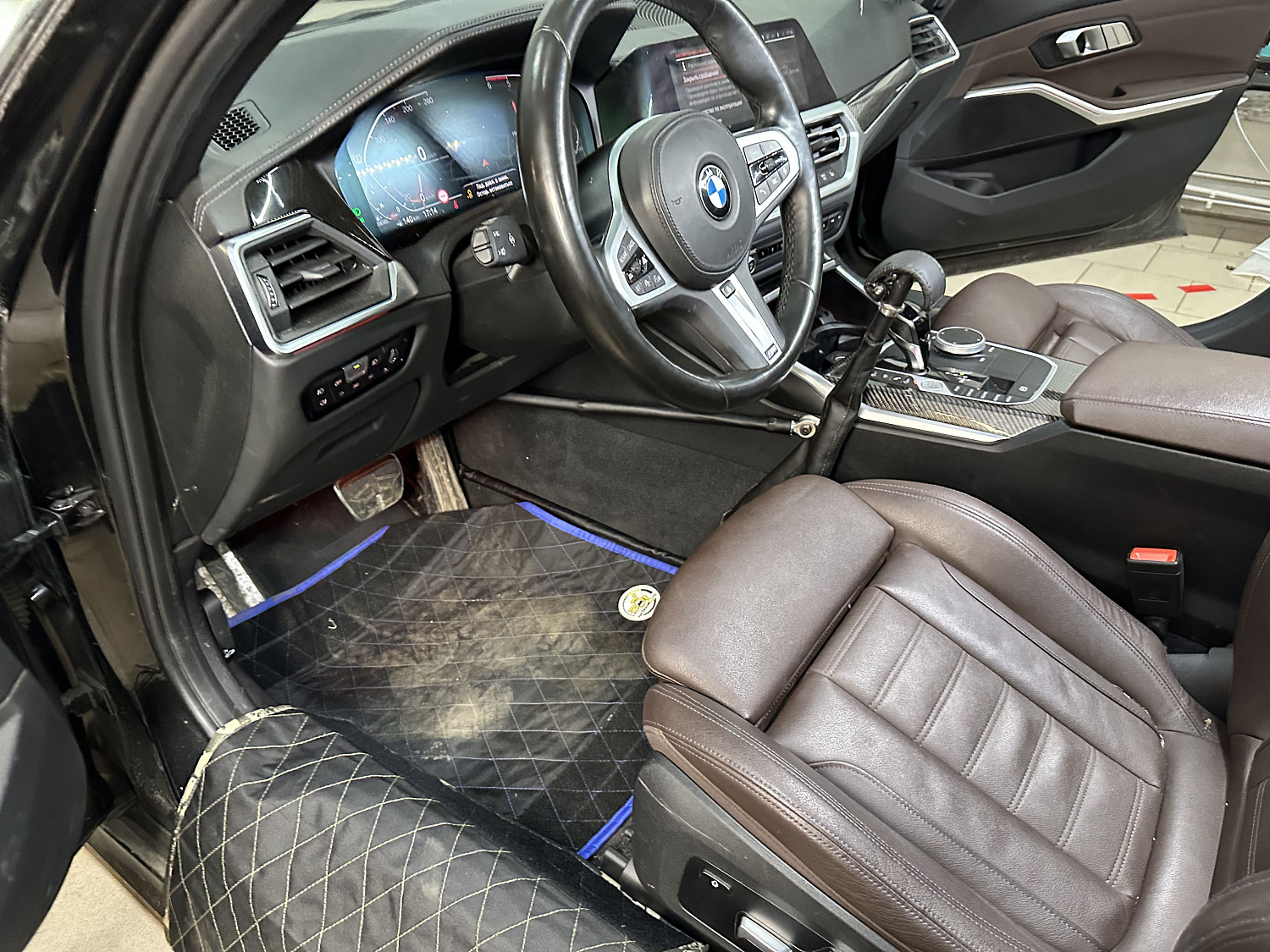 Установка ручного управления для шейников, "газ-тормоз" с фиксацией в BMW 3-й серии